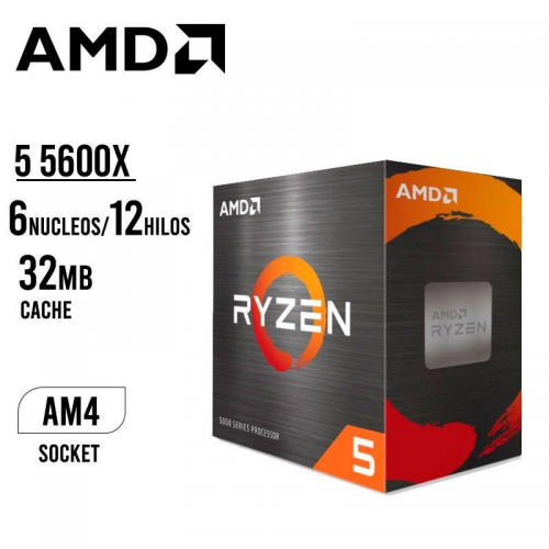 Procesador Amd Ryzen 5 5600x - 6 Núcleos -  3.7ghz/4.6ghz - Usado 2 meses